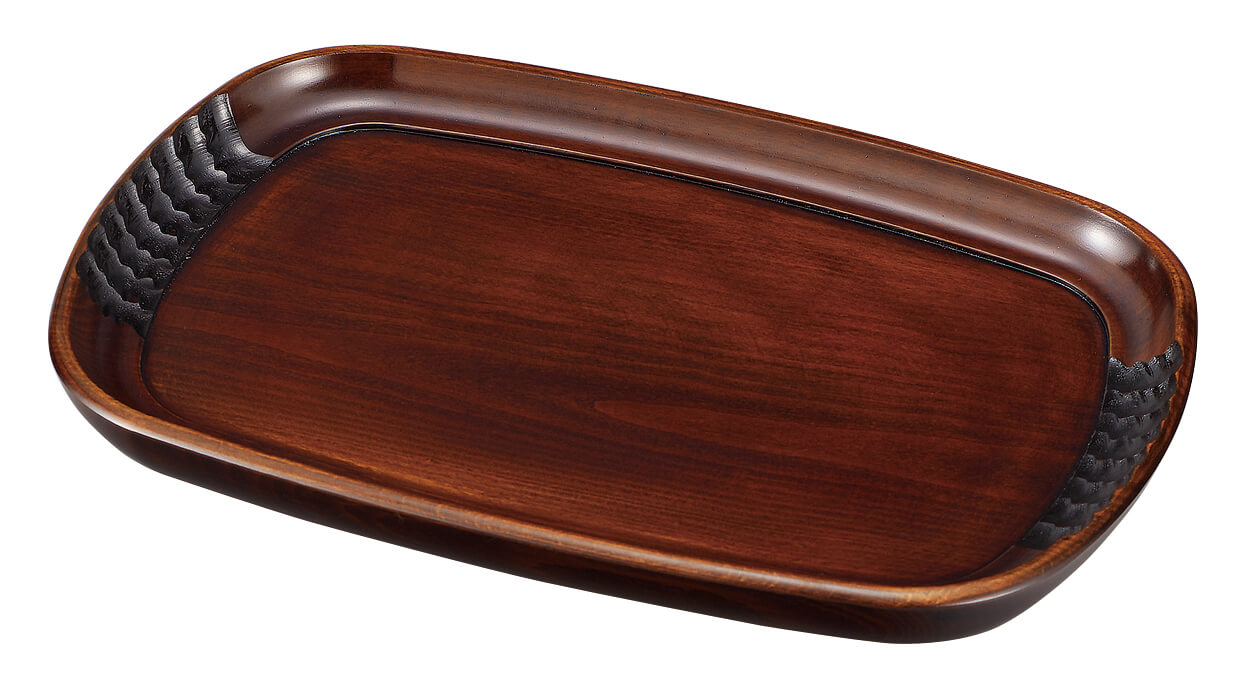 古代根来塗 小判盆 嘉匠菴 トレイ 山中漆器 山中 漆器 嘉匠菴 @kasyoan カラフルな漆器・かわいい漆器